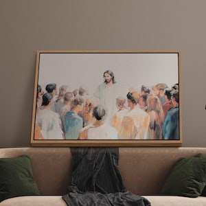 Jesus Framed Wall Art, Christian Wall Art, Jesus Wall Art, Bible Verse Wall Art, Large Canvas Wall Art Print, Scripture Home Decor