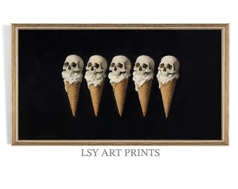 Halloween Frame TV Art, Samsung Frame TV Art, Funny Skeleton Art for Frame Tv, Digital Download