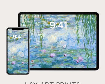 Phone Wallpaper, Vintage Claude Monet Duck iPad Wallpaper, French Country Phone Wallpaper, Botanical Floral iPad Wallpaper, French Cottage