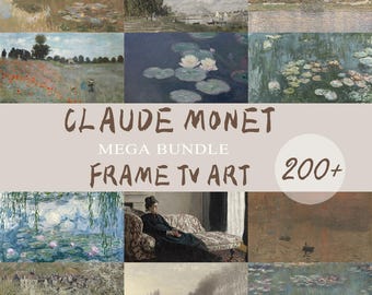 200+ Claude Monet Samsung Frame TV Art, Vintage Oil Paintings Prints, Monet TV Art Prints, Impressionist Art MEGA Bundle, Digital Download