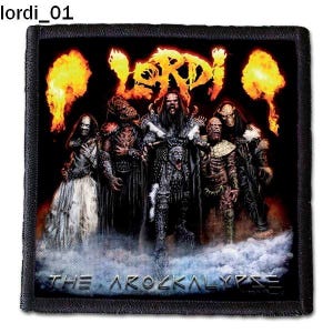 Lordi 01 gesublimeerde patch badge appliqué opstrijkbaar