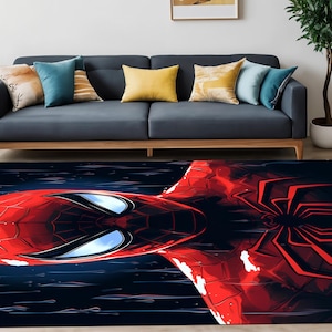 SpiderMan Rug,Spider Man Pattern Rug,Comic Rug,Amazing Rug,SuperHero,Cover Cartoon Character,Rugs For Living Room,Gift For Birthday,Venom