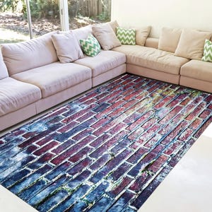 Brick Rug,Wall Patterned Rug,Stone Pattern Rug,Floor Rug,Best Model Rugs,Rugs For Area,Gift For Birthday,Rugs For Living Room