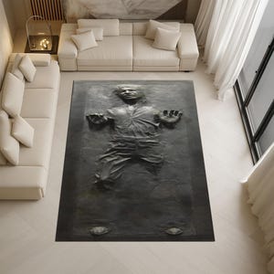 Han Solo Carbonite Rug, Star Wars Decor, Movie Room Rug,Star Wars Movie Room Decor, Sci-Fi Movie Rug, Nerd Room Decor, Geek Home Decor