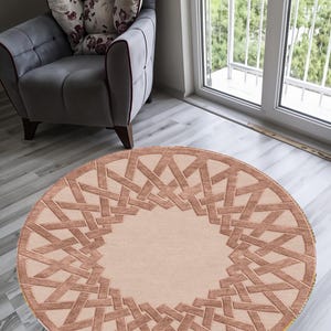 tapete geométrico, tapete rosa, tapete étnico, tapete redondo, tapete durável, tapete lavável, tapete antiderrapante, tapete criativo, tapete exclusivo, tapetes para sala de estar
