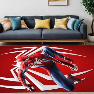 Spiderman Teppich, Spider Man Muster Teppich, Comic Teppich, Super Teppich, Superheld, Abdeckung Cartoon Charakter, Teppiche für Wohnzimmer, Geschenk für Geburtstag, Venom