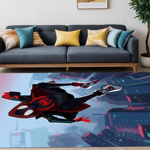 Spider-Man-tapijt, tapijt met spider-manpatroon, geweldig tapijt, superheld, hoes stripfiguur, tapijten voor woonkamer, cadeau voor verjaardag, venom tapijt