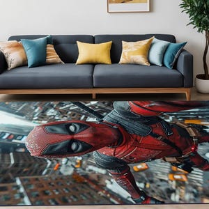 SpiderMan Rug,Spider Man Pattern Rug,Comic Rug,Amazing Rug,SuperHero,Cover Cartoon Character,Rugs For Living Room,Gift For Birthday,Venom