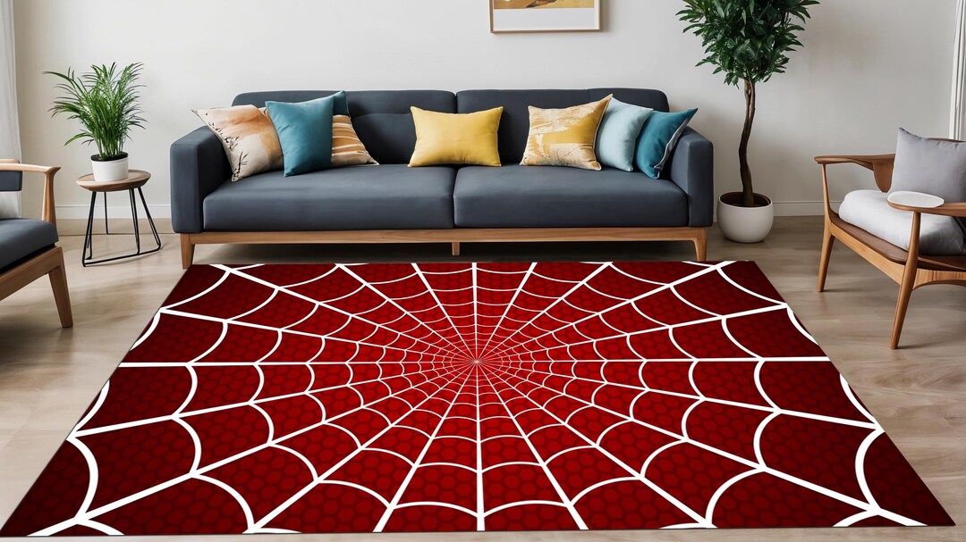 Spiderman Web Rug,spider Man Pattern Rug,comic Rug,amazing Rug ...