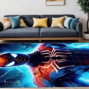 SpiderMan Rug,Spider Man Pattern Rug,Amazing Rug,SuperHero,Cover Cartoon Character,Rugs For Living Room,Gift For Birthday,Venom Rug
