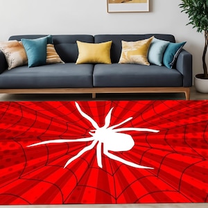 SpiderMan Web Rug,Spider Man Pattern Rug,Comic Rug,Amazing Rug,SuperHero Cartoon Character,Rugs For Living Room,Gift For Child