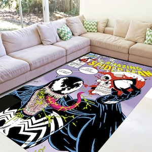 SpiderMan Rug,Spider Man Comic Rug,Amazing Rug,SuperHero,Cover Cartoon Character,Rugs For Living Room,Gift For Birthday