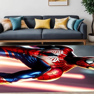 SpiderMan Rug,Spider Man Pattern Rug,Amazing Rug,SuperHero,Cover Cartoon Character,Rugs For Living Room,Gift For Birthday,Venom Rug