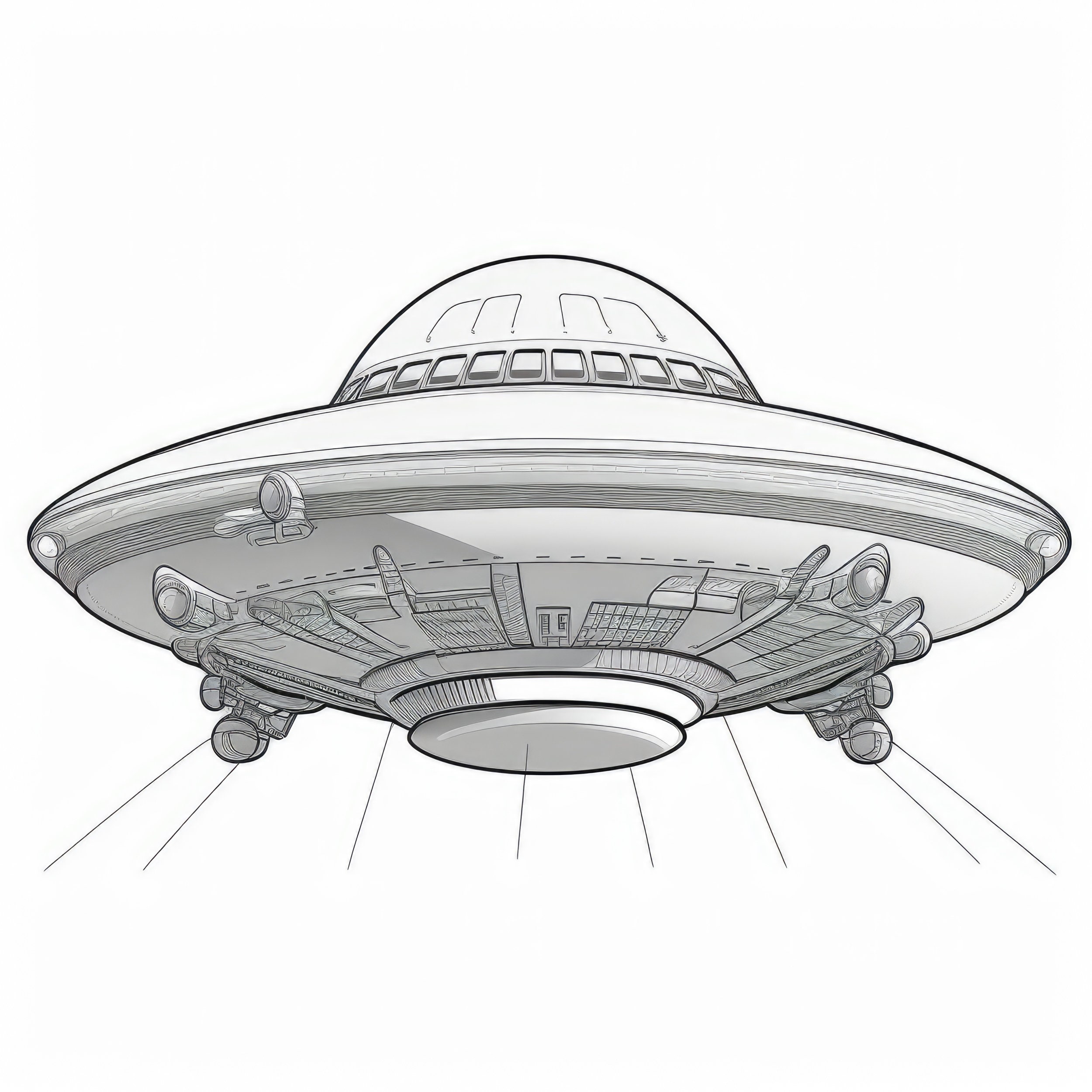 Vintage Illustrations UFO Flying Saucer Space Ship Starship Blueprint  Drawings Digital Download Illustrations Sci-fi Poster Wall Decor - Etsy