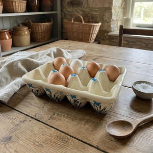 Könnte beinhalten: Ein Set aus drei Keramikbechern mit gesprenkelter, matter Oberfläche. Die Becher sind in Creme-, Hellbraun- und Dunkelbrauntönen gehalten. Jeder Becher hat ein schlichtes, minimalistisches Design.