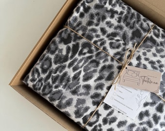 Leopard Print Bedding Set: 100% Cotton Duvet Cover & Pillowcases