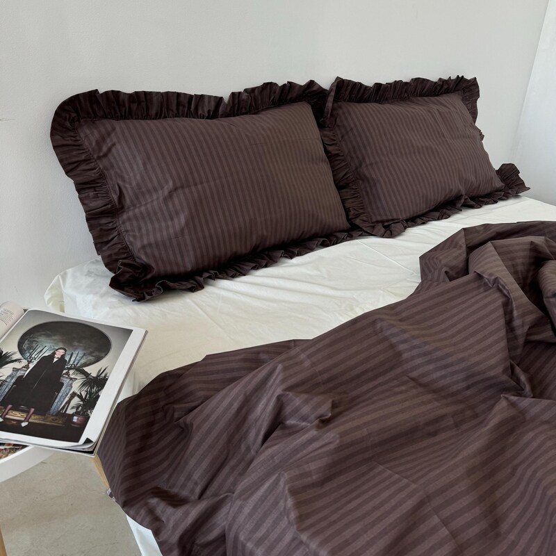 Skirt Ruffle Pure Linen Duvet Cover