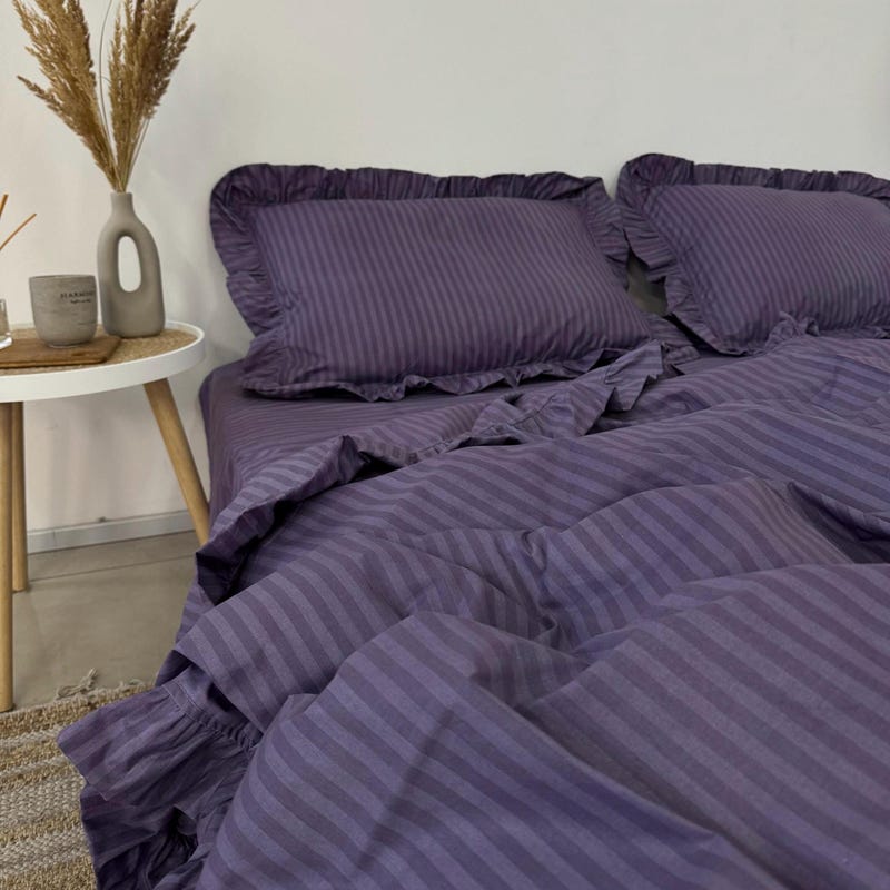 Lavender Bedding - Etsy - Lavender Gray Textured Bedding Bedroom