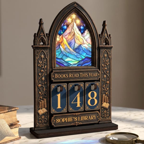 Personalized Fantasy Wooden Book Tracker, Night Court Books Counter, Wooden Book Counter Sign, Bookshelf Decor, Book Lover Gift,Bookish Gift