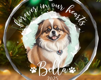 Personalized Watercolor Photo Pet Ornament, Dog Memorial Christmas Ornament, Pet Loss Gifts, Dog Sympathy Gift, Dog Remembrance Ornament