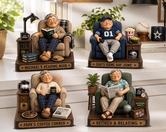 Retirement Gift for Men, Retired Dad Wood Decor, Funny Retirement Keepsake, Relaxing Grandpa GIFT 2026, Coworker Farewell Office Desk Sign