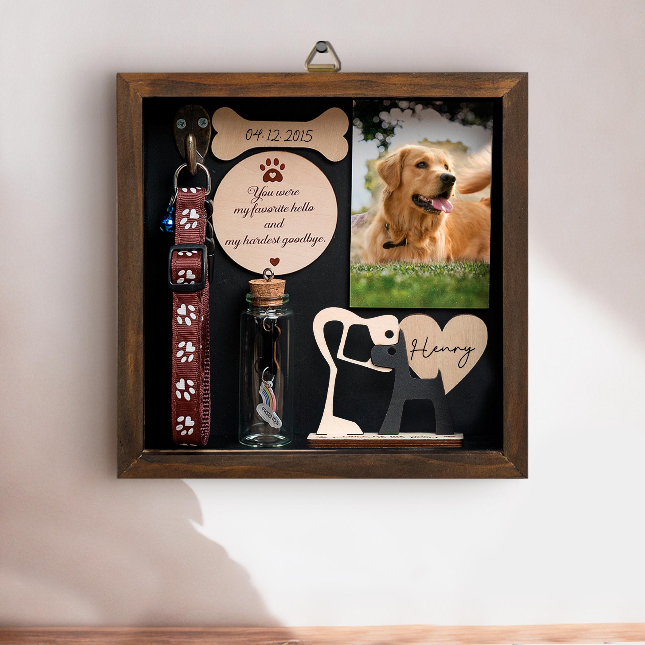 Shadowbox Pet Memorial, Loss Pet Remembrance, Pet Loss Sympathy