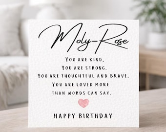 Personalised Cards | Birthday Keepsakes | Personal Quote Cards | For Son or Daughter