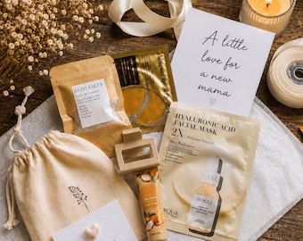 New Mama Self-Care Gift Set, Postpartum Pamper Package, Baby Shower Gift for Mum