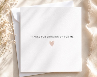 Minimalist Thank You Card | Hammered Card Stock, Personalised Greeting