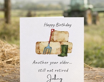 Personalised Farming Birthday Card | Card for Farmers