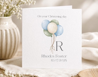Personalized Christening Day Card | Christening Keepsake