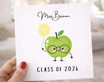 Personalised Class of 2026 Card – Custom Teacher Thank You Card