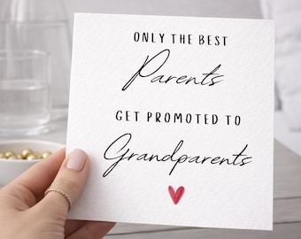 Promoted to Grandparents Card | Elegant Baby Announcement