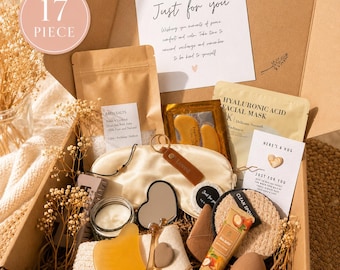 17 Piece Personalised Luxury Self Care Gift Box | Pamper Hamper, Spa Relaxation Set