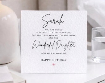 Luxury Daughter Birthday Card  | Personalised Name Birthday Card | Personalised Age Birthday Card | Keepsake