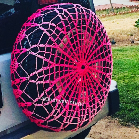 Ombré Spare Tire Cover, Crochet Spare Tire Cover, Spare Tire Protector, Spare Tire Knit