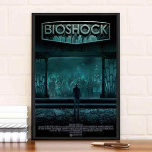 Pôster do filme BioShock, decoração de quarto colecionável de edição limitada, decoração para casa, arte de parede, presentes para ele