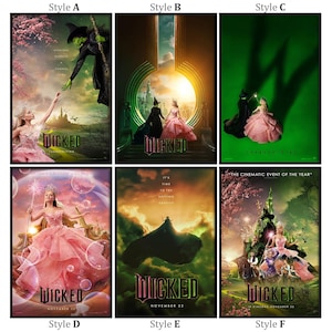 Wicked 2024 Filmposter, limitierte Auflage, Sammlerstück, Wohndekor, Wandkunst, Geschenke für Ihn