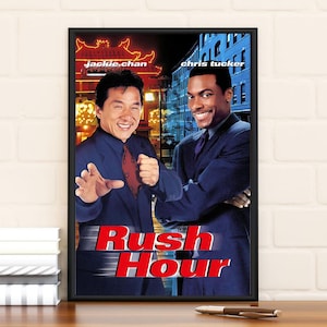 Rush Hour Movie Poster, Limited Edition Collectibl, Wohnkultur, Wandkunst, Geschenke für Ihn