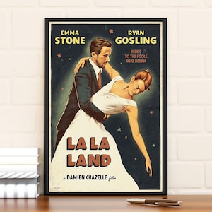 Póster de la película La La Land, edición limitada, coleccionable, decoración de habitación, decoración del hogar, arte de pared, regalos para él