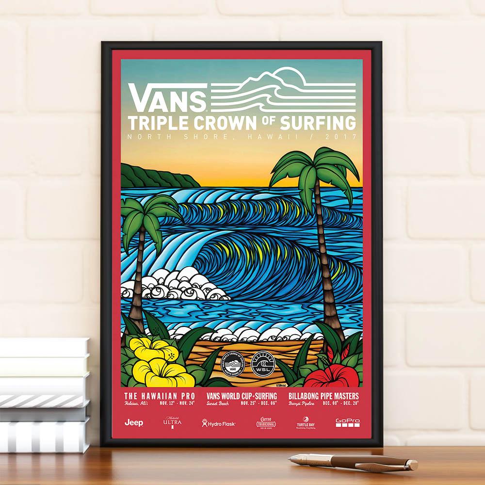 希少 Vans triple crown ヘザーブラウン ポスター surf Heather Brown creates main art for 2017 Vans Triple Crown of