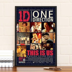 Póster de la película One Direction This Is Us, edición limitada, decoración de habitación coleccionable, decoración del hogar, arte de pared, regalos para él