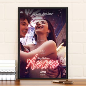 Póster de la película Anora 2024, edición limitada, decoración de habitación coleccionable, decoración del hogar, arte de pared, regalos para él