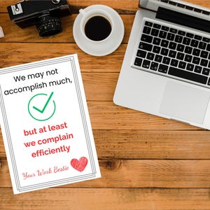 Carte bestie drôle de travail sarcastique, cadeau humour de bureau, téléchargement numérique A5, blagues sur le lieu de travail, bureau imprimable, idées cadeaux pour collègues, bureau sarcastique