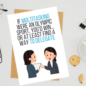 Cartes de collègue sarcastiques drôles Cadeau humour de bureau Téléchargement numérique A5 Blagues sur le lieu de travail Décoration de bureau Idées cadeaux pour collègue Bureau sarcastique