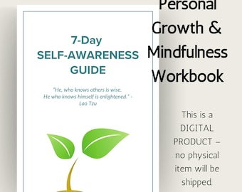 7-Day Self-Awareness Guide: Personal Growth Workbook (Digital Download)