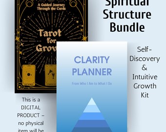 Tarot Reflection Workbook & Clarity Planner Bundle (PDF)