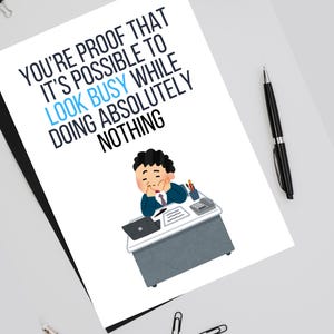 Cartes de collègue sarcastiques drôles Cadeau humour de bureau Téléchargement numérique A5 Blagues sur le lieu de travail Décoration de bureau Idées cadeaux pour collègue Bureau sarcastique