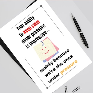 Carte de patron sarcastique drôle, cadeau humour de bureau en téléchargement numérique A5, blagues sur le lieu de travail, patron à imprimer, idées cadeaux pour collègues, bureau sarcastique