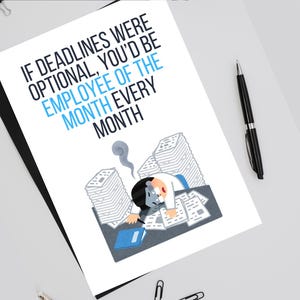 Cartes de collègue sarcastiques drôles Cadeau humour de bureau Téléchargement numérique A5 Blagues sur le lieu de travail Décoration de bureau Idées cadeaux pour collègue Bureau sarcastique